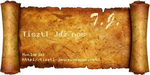 Tisztl János névjegykártya