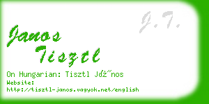 janos tisztl business card